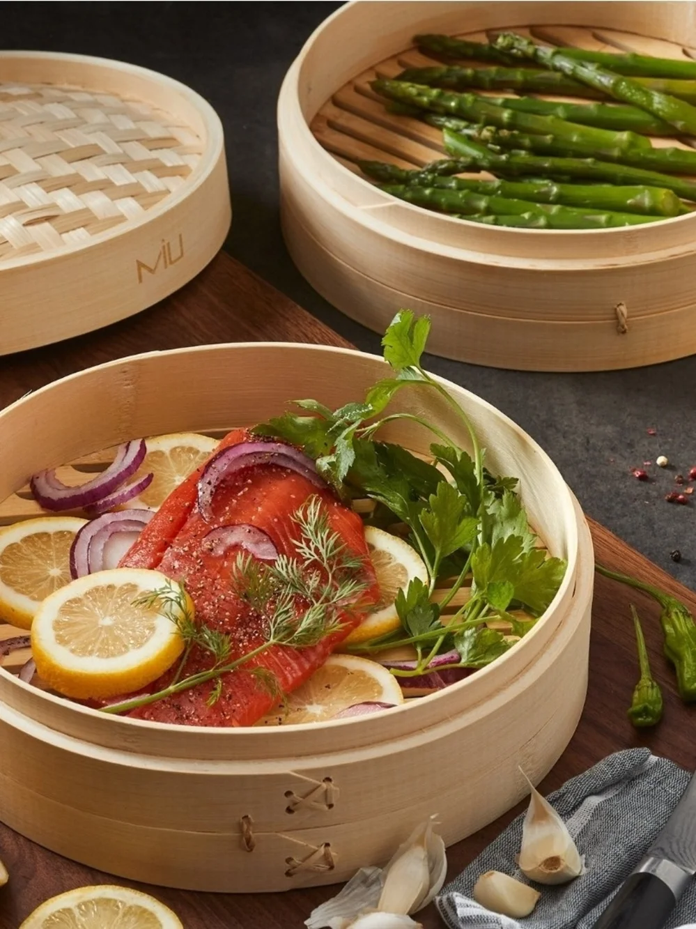 MIU 10 in Bamboo Steamer - 2 Tier, Natural